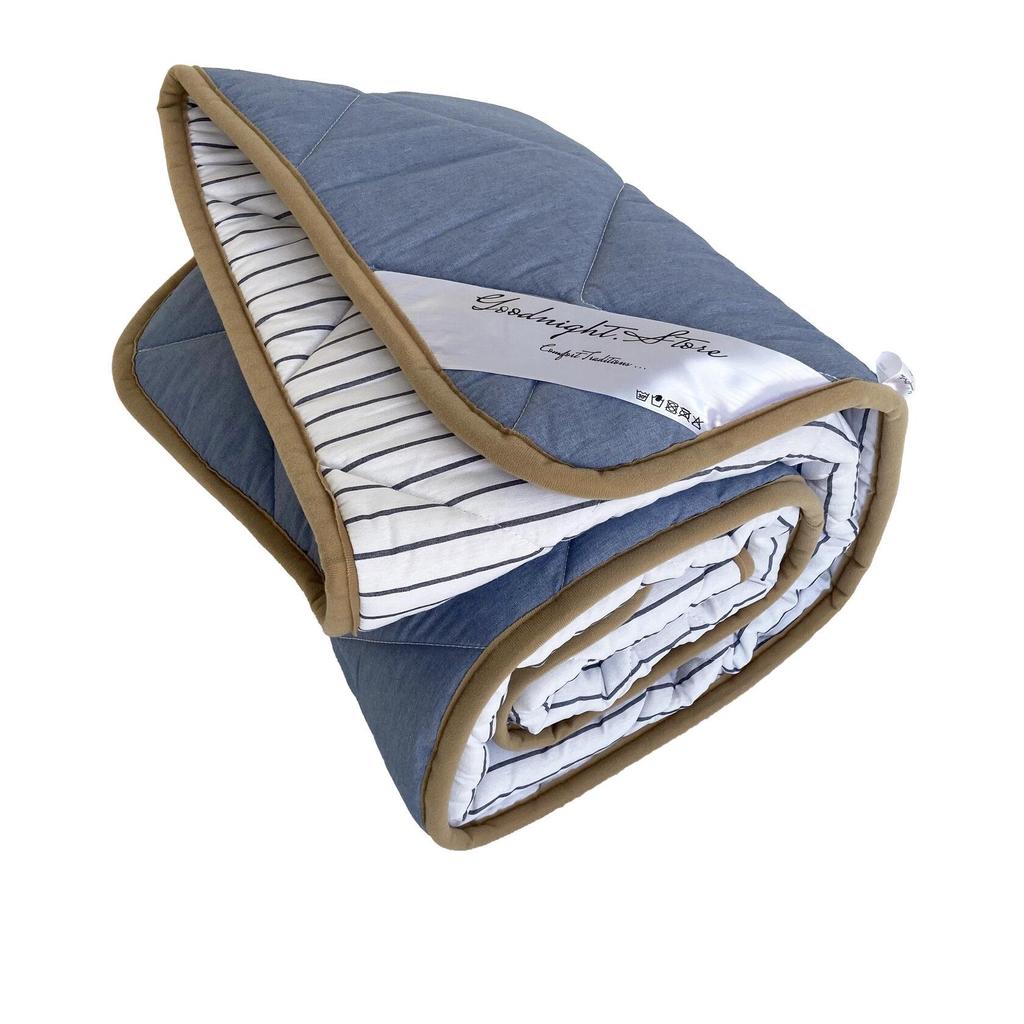 Одеяло из овечьей шерсти мериносов 400 г/м2 Goodnight.Store Синий Всесезонное