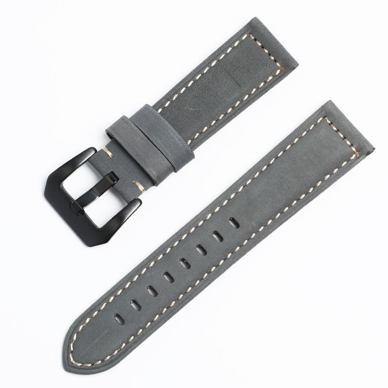 Ремешок для часов Panerai из матовой кожи крупного рогатого скота Vintage Crazy Horse, спортивный, из натуральной кожи, 22/24.