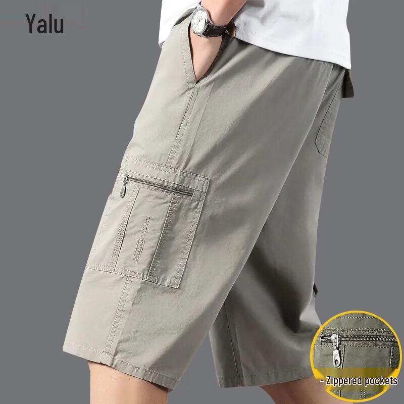 Мужские летние свободные хлопковые каприсы Yalu