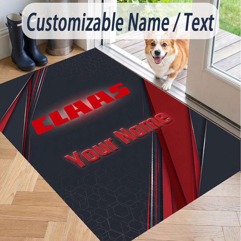Custom Text Printed Rug CLAAS Non Slip Floor Carpet For Home Room Decor