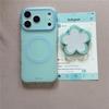 Jade Green Magnetic Floral Stand for iPhone 17 Pro Case Compatible with New 15 Pro 16PM Female