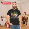 Рождественский Санта Друзья Олень Снеговик Семья Рождественский Праздник Подарок Унисекс Футболка