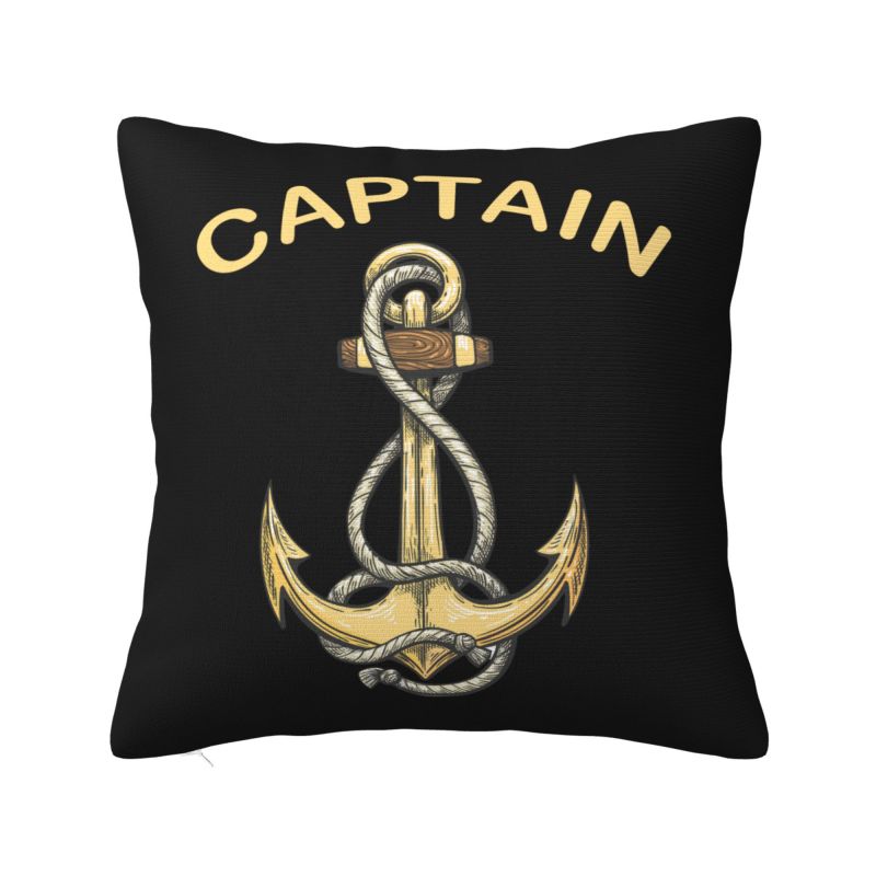 Nordic Style Nautical Captain Anchor Cushion Cover Velvet Sailor Adventure Pillow Case for Sofa Car Square Pillowcase Home Decor