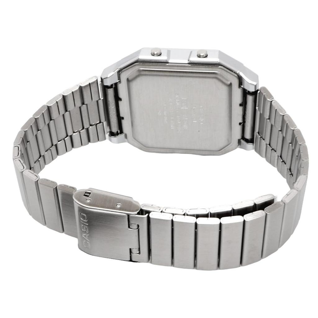 Casio Стандартная серия Vintage Серебристый с металликом Модель для зарубежного рынка Аналогово-цифровые часы, A130WE-7A, Унисекс, Серый, [Б/у]