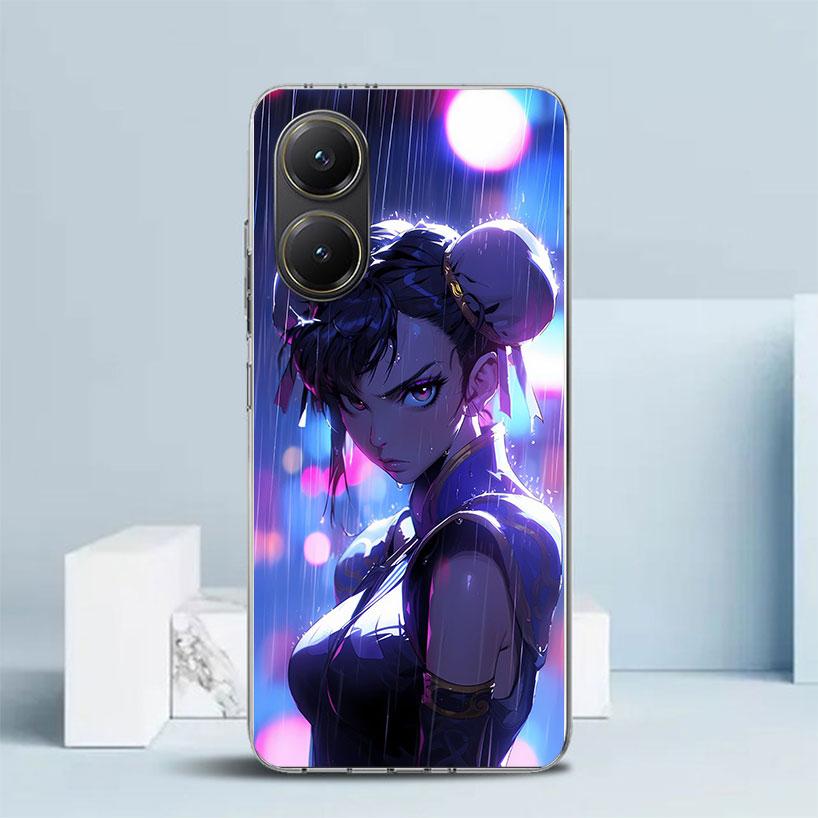 ChunLi S-Street F-FighterS Мягкий чехол для Xiaomi Poco F7 Ultra X7 X6 X5 Pro M7 Чехол для телефона Redmi 15 15C 13 13C 12 12C 10 10C Prin