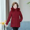 Middle-aged and Elderly Women's Mid-length Winter Coat, New Style, Mother's Style Coat, Thickened Large Size