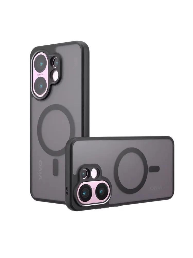 For VIVO S30 Pro Mini Case for Magsafe Magentic Matte Acrylic Bumper for VIVO S30 5G X200 FE Wireless Charging Hard PC Case