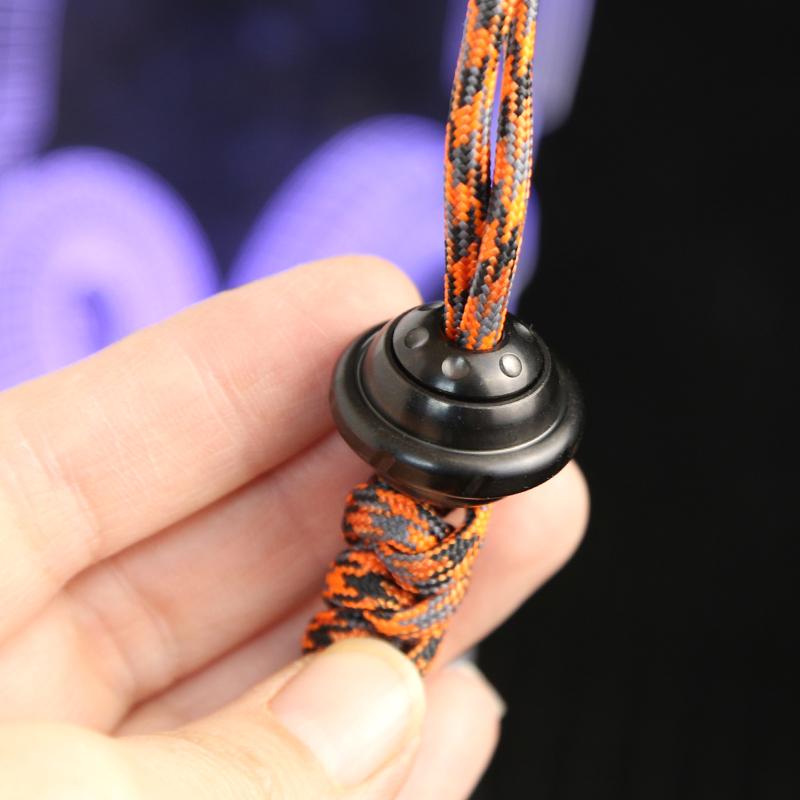 Черный НЛО Форма Нож Капля Кончик Пальца Гироскоп Подвеска Взрослый Игрушка-Антистресс Паракорд Веревка Игрушка-Снятие Стресса Edc Нержавеющая Сталь Аксессуар