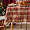 Softalker Christmas Checkered Tartan Rectangle Tablecloth -Red Buffalo Plaid Xmas Table Cloth, Stain Resistant Washable Table Cover for Dining/Parties