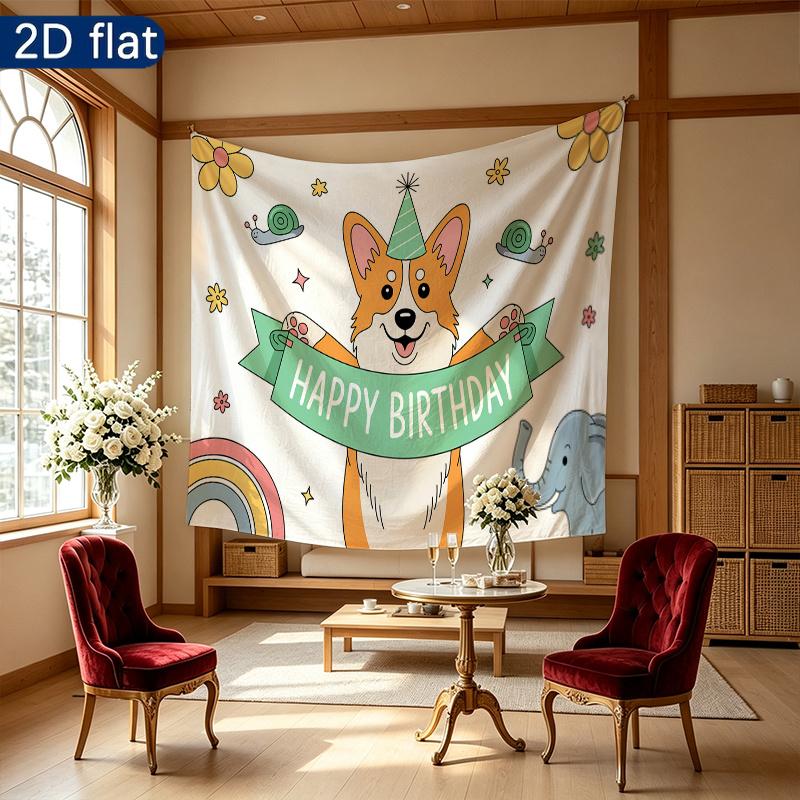 1pc 2D Flat Party Banner - Polyester Banner