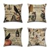Stylish Cotton Linen Pillow Covers For Halloween Featuring Unique Pumpkin Designs