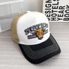 Американская ретро бейсболка: Женская сетчатая кепка-визор в стиле хип-хоп - Дышащая и защищающая от солнца шляпа