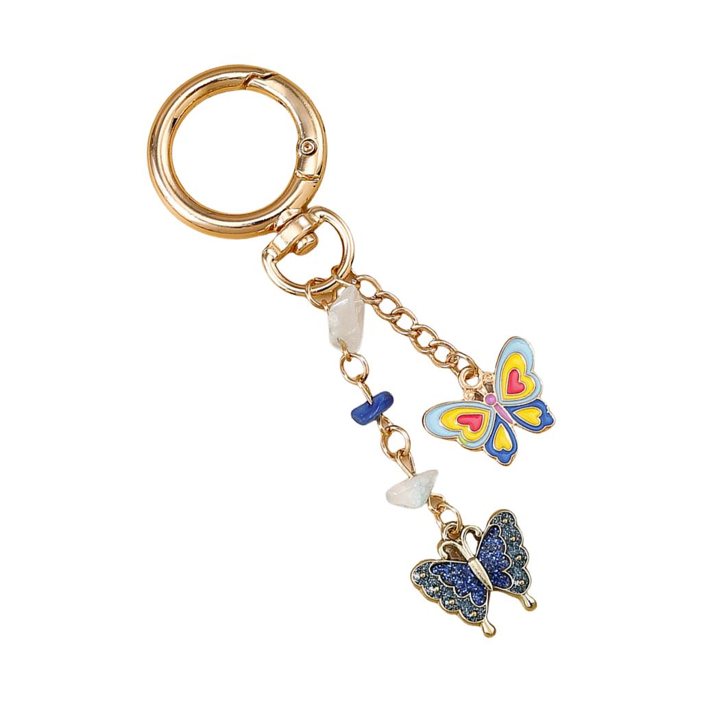 Elegant Floral Letter Keychain for Handbags Backpacks and Keys Sturdy Alloy Enamel Letter Charm Jewelry Accessory