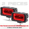 4 inch 20W 8D LED Work Light Bar DRL White Red Halo Angel Eyes Driving Headlight Fog Lamp For Car 4X4 Pickup SUV ATV UTB 12V 24V