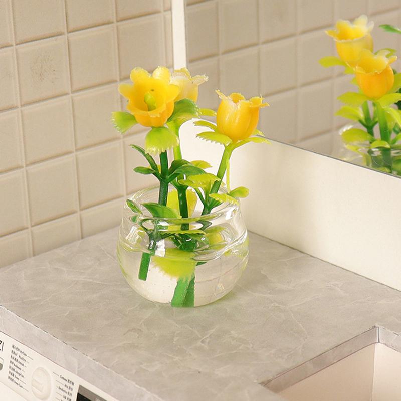 1/12 кукольный домик имитация вазы для цветов кукольный домик миниатюрный горшечный декор кукольный домик украшения для дома аксессуары