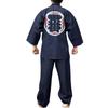 Samue Denim Fabric Sturdy Yet Soft Samue Patterned All Year Round Edo Character 1 Color Navy Blue 4L [Edoten] (100% Cotton) Men's
