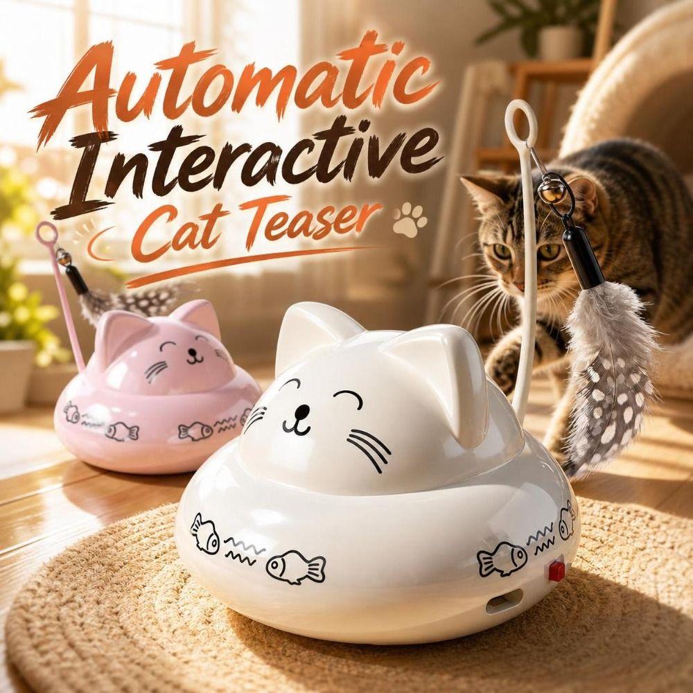 Universal Wheels Electric Cat Teaser Rechargeable Interactive Cat Toy New Automatic Cat Toy Indoor