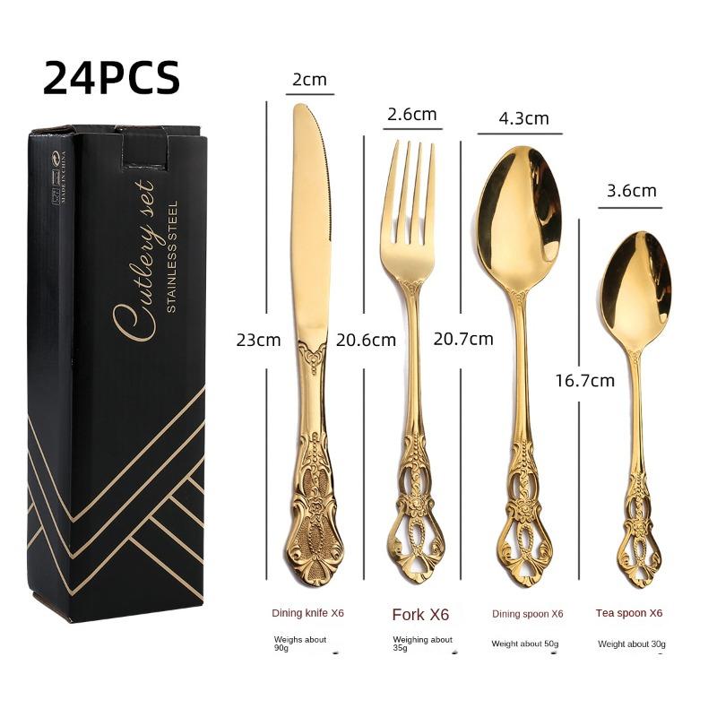 HANYANG Посуда из нержавеющей стали. Товары для семейного отеля. Набор ножей, вилок и ложек для стейка. Посуда в западном стиле.