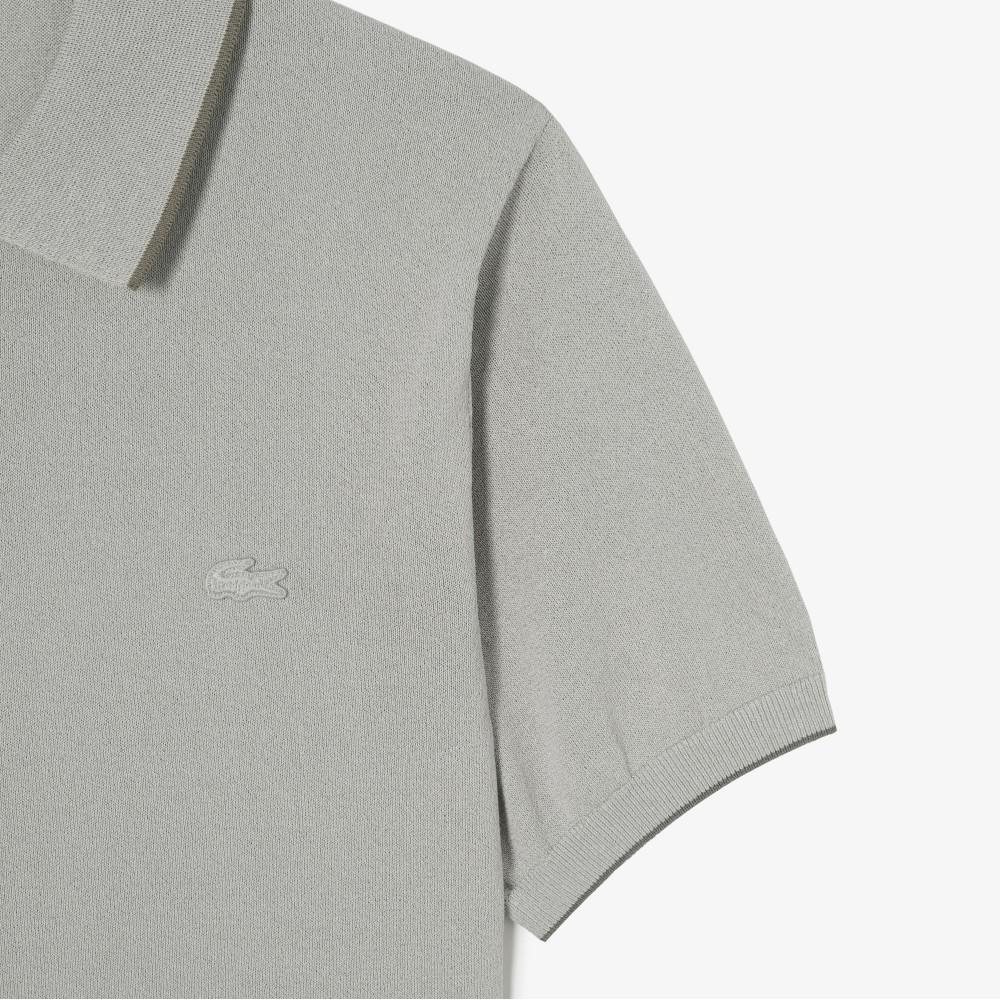 [Lacoste] Men's Tipped Paper Short Sleeve Sweater Polo Shirt PH744E-56GCCA