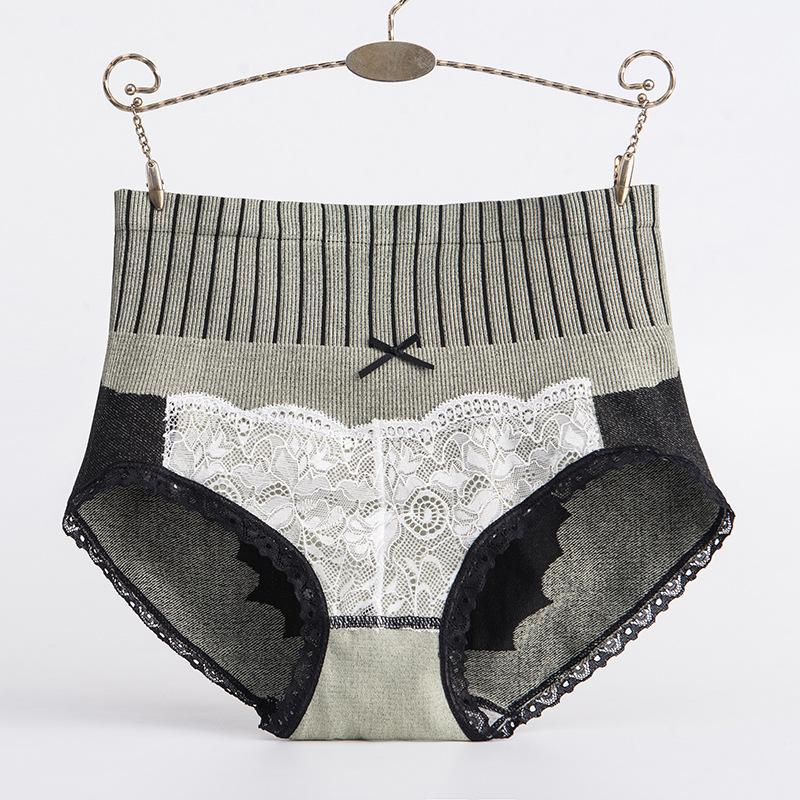 5 шт./компл. женские дышащие, приятные для кожи кружевные трусики, мягкие бесшовные трусы, эластичные удобные хлопковые трусы с высокой талией, промежность