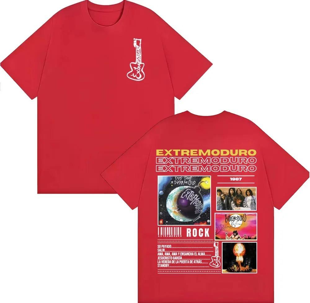 Summer Pop Loose Oversized T Shirt Rock Band EXTREMODURO Tour 2026 Cover T-shirt Men Women Fashion Vintage Short Sleeve T Shirts