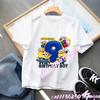 Minionses Cotton TShirt Anime Cartoon Print Tops Summer Kawaii Fashion Casual Short Sleeve Number 19 Birthday Clothes Gifts