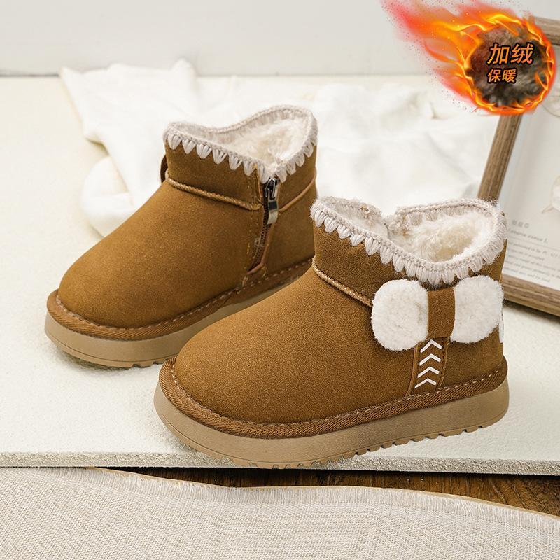 Girls snow boots new winter children's snow shoes women's treasure shoes girls velvet thickened cotton shoes winter shoes
