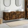 Bathroom Cabinet Set 3 pcs Smoked Oak