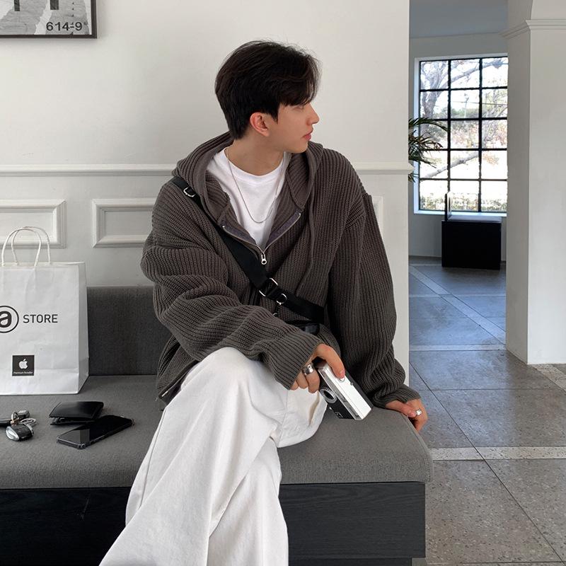 Мужской ретро вязаный кардиган - Осенний тренд, универсальный и утепленный свитер