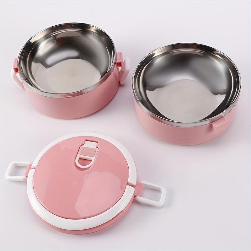 Двухслойный изолированный ланч-бокс из нержавеющей стали для офиса, школы, кемпинга и пикника