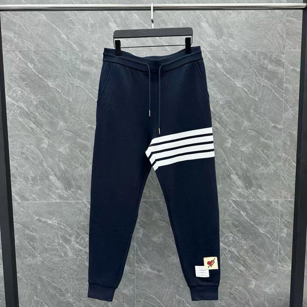 Autumn/Winter Qixi Limited Terry Cloth Striped Hoodie Sweatpants Jacket Set for Men & Women