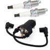 Ignition Coil Pack & Spark Plug + Cap For EZGO 1991-2002 TXT Robin 295Cc 350Cc 4 Cycle Gas Golf