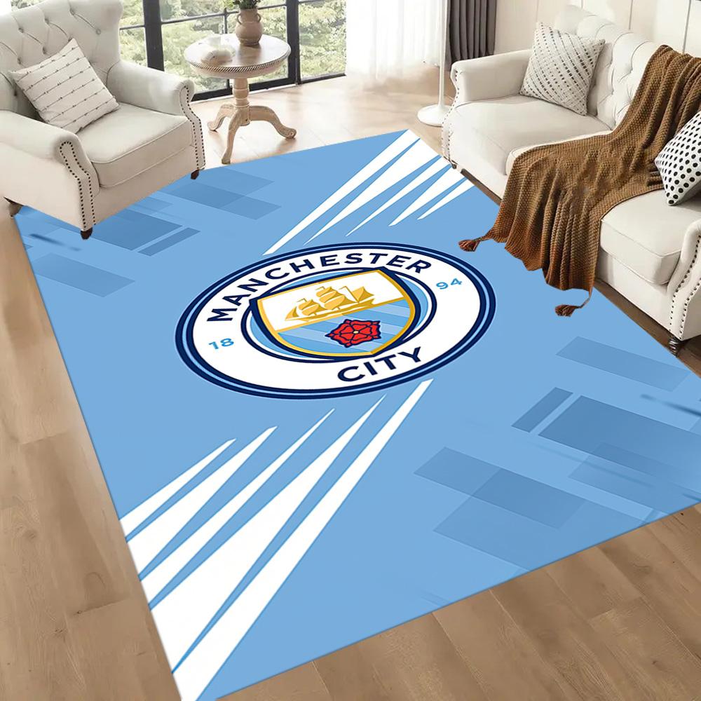 Квадратные ковры Love Manchester City Fc — отличный выбор для гостиных, спален, домашнего декора и в качестве подарков.