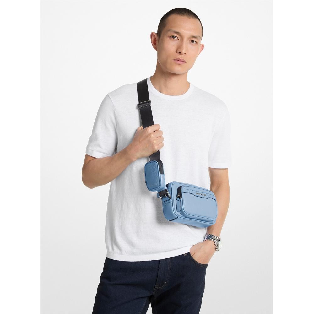 Michael Kors Cooper Double Zip Camera Bag With Pouch 37t4lcom1l1540 Light Sky