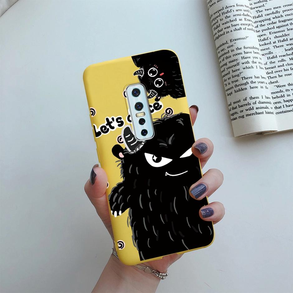 For Vivo V17 Pro Case Cover Vivo 1909 Phone Casing Flower Marble Silicone Shockproof Full Shell for VIVO V17 Pro 1910 Bumper Bag