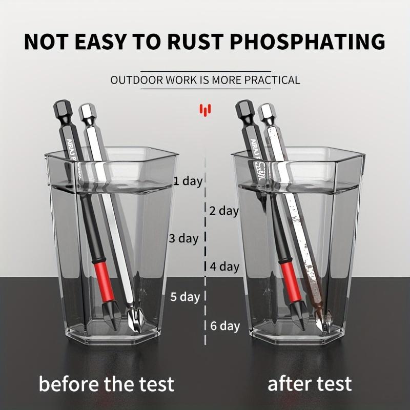 Набор из 6 шт. магнитных крестовых насадок PH2 с противоскользящим покрытием 25-150 мм, головки отверток высокой твердости, инструмент для электрической отвертки