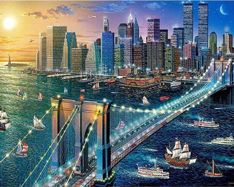 5D алмазная живопись дом картина горный хрусталь Алмазная вышивка пейзаж полный квадратный круглый ремесленный декор для дома