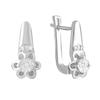 Серебряные серьги с натуральными бриллиантом 0.06ct (2075578)