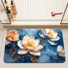 Visual Three-dimensional Wealthy Flower Household Diatom Mud Decorative Floor Mat Bathroom Kitchen Entrance Door Absorbing Water Rubbing Floor Mat