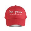 Be You Motivational Canvas Wall Art Baseball Cap Fashion Unisex Sunhat Womens Outdoor Sports Snapback Cap