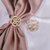 Elegant Dual-Purpose Silk Scarf Buckle: Versatile Floral Design for Scarves & Shawls