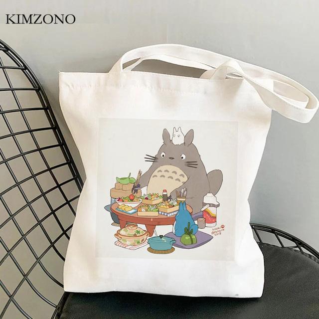 Totoro Shopping Bag Jute Bag Eco Shopper Grocery Reusable Bolsa Bag Net Reusable Jute Bolsas Reutilizables Sacolas