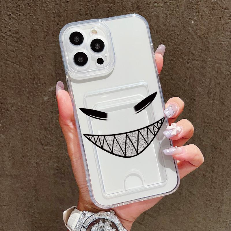 Card Slot Holder Silicone Wallet Pocket Case For iPhone 14 16 15 Max Infinix Note 30 Xiaomi 11T 13T 14T Samsung S23 S24 S25 Cover Clear Phone Bumper