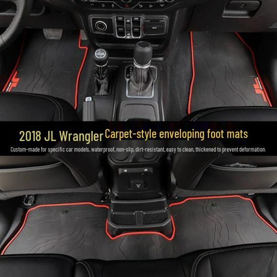 Compatible TPE Carpet Interior Kit for 2018-2025 JL Wrangler 4XE, 4-Door/2-Door Models.