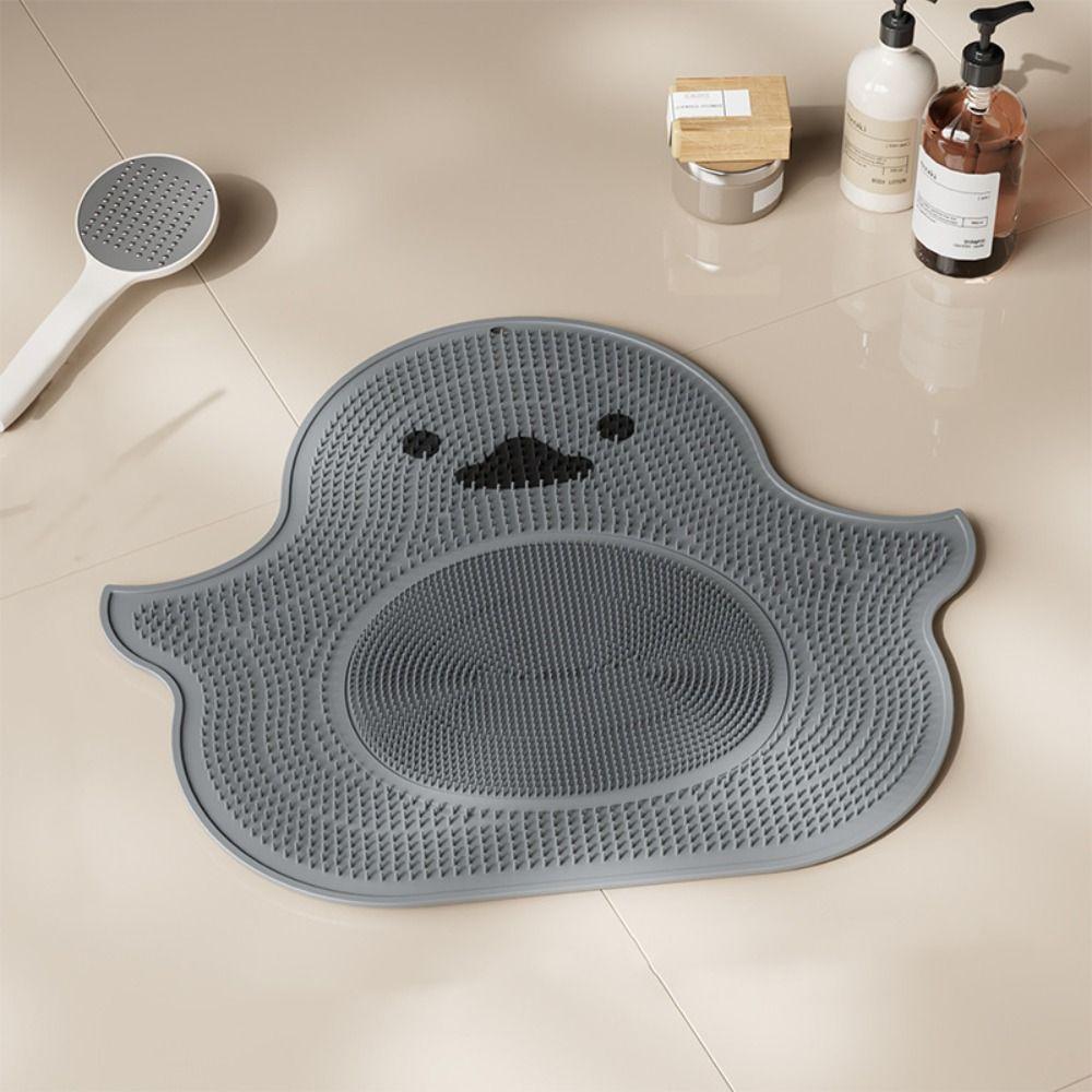 With Suction Cups Shower Foot Scrubber Mat Duck Shaped Massage Pad Bathroom Non Slip Pad Washroom