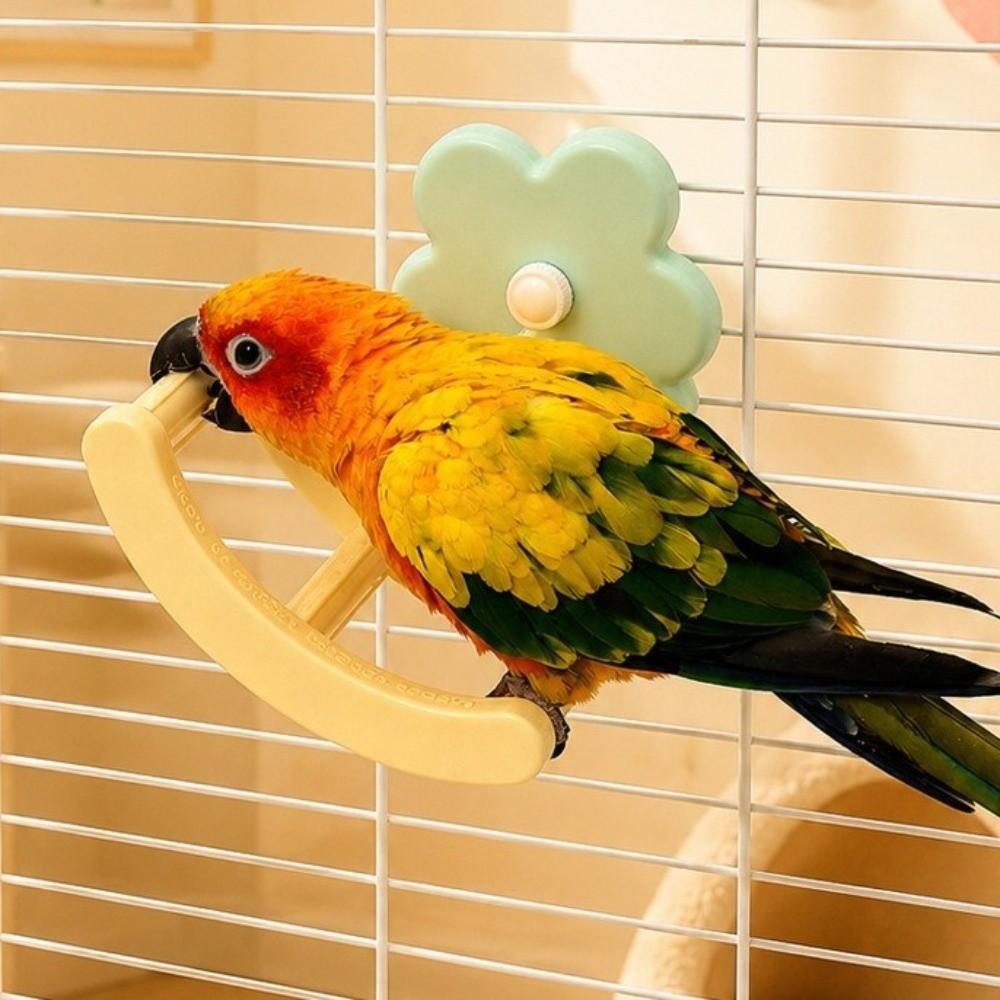 Bite Resistant Bird Rocking Perch Stand Hanging Parrot Pirate Ship Toy Cage Accessories