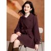 Keberei Elegant Mid-Length Wool Blend Coat