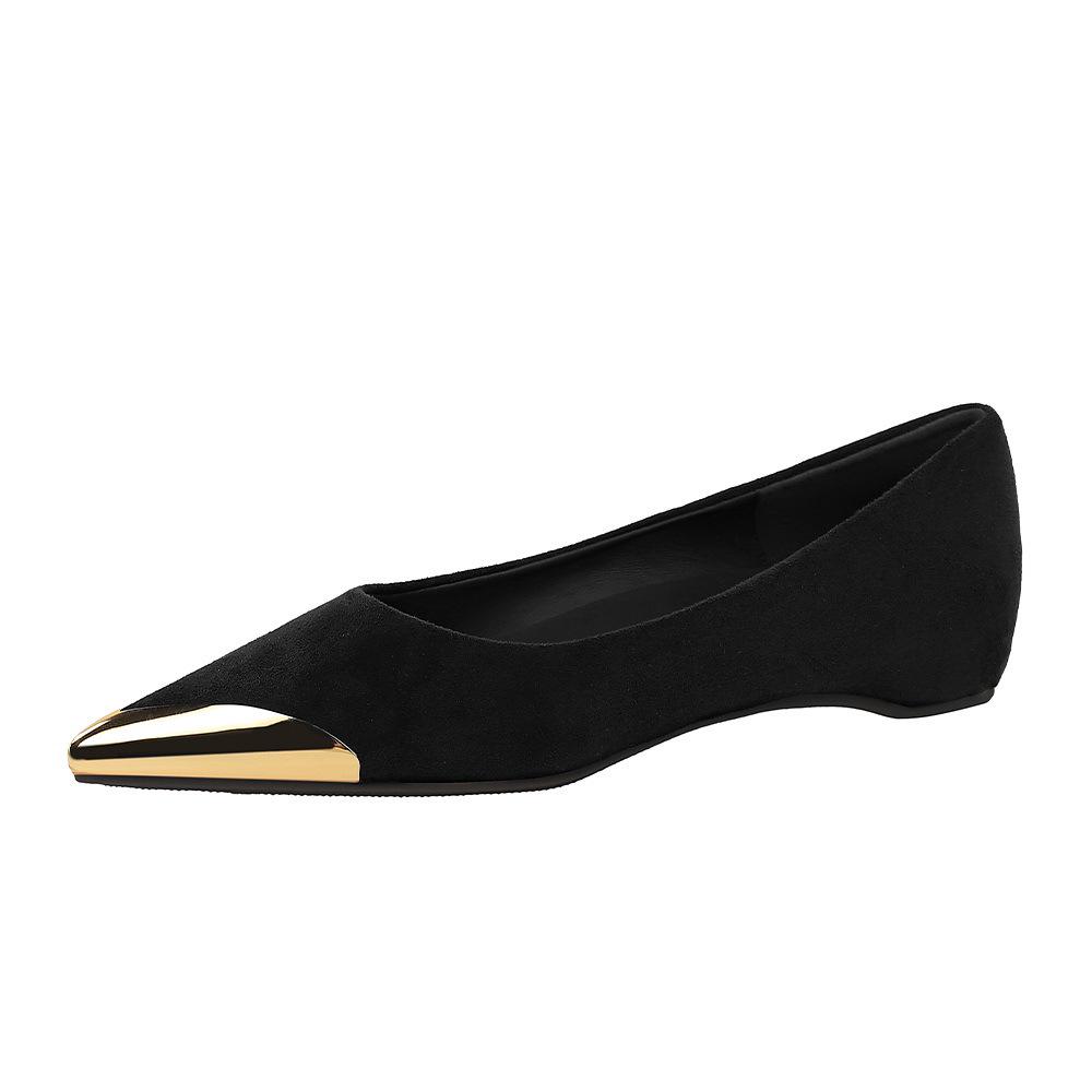 Женские европейско-американские модные слипоны с острым носком и низким вырезом на скрытом каблуке