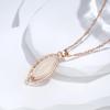 Personality Embossed Geometric Pendant Necklaces Gold Color Fashion Water Wave Chain Jewelry