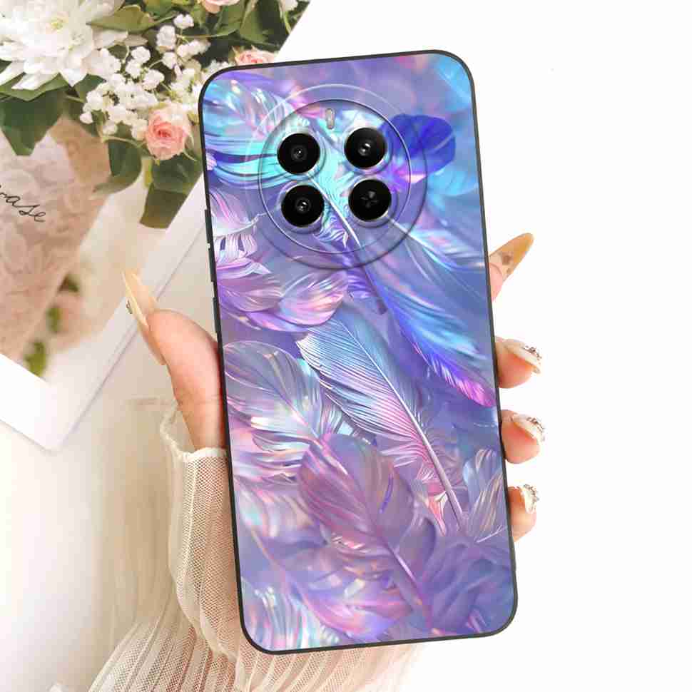 Чехол для Realme 12 Pro 5G, цветная цветочная задняя крышка, мягкий силиконовый чехол для телефона для Realme 12 Realme12 Pro RMX3842 Сумки Coque Capa